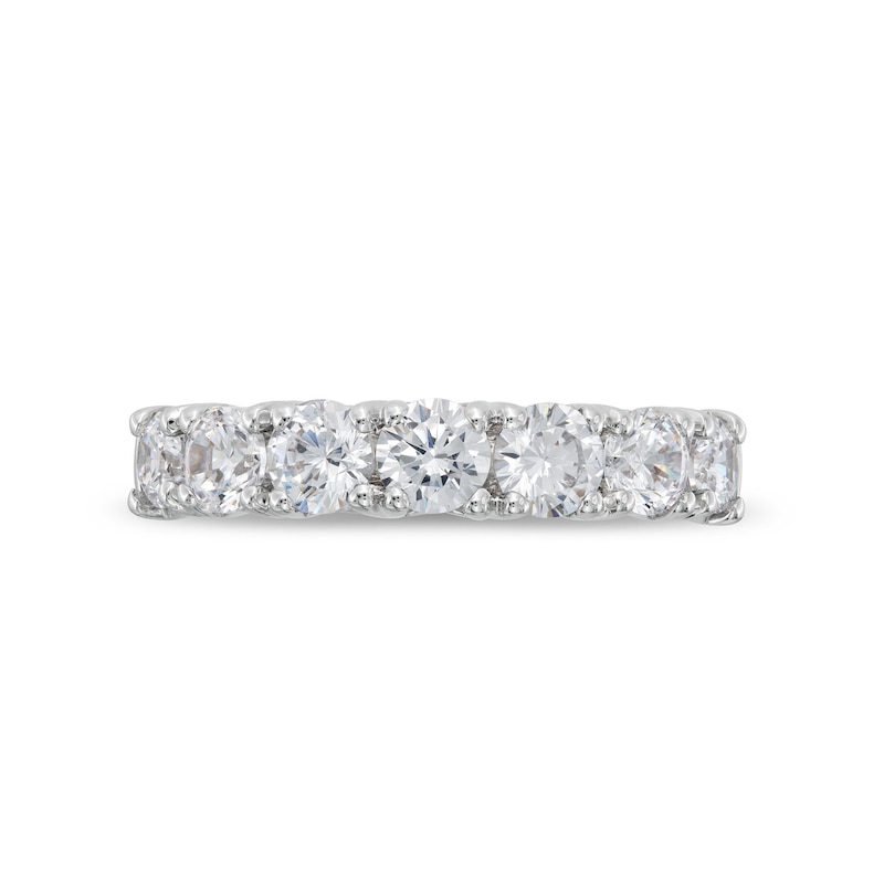 Main Image 4 of 1-1/2 CT. T.W. Seven Stone Certified Lab-Grown Diamond Anniversary Band in 14K White Gold (F/SI2)