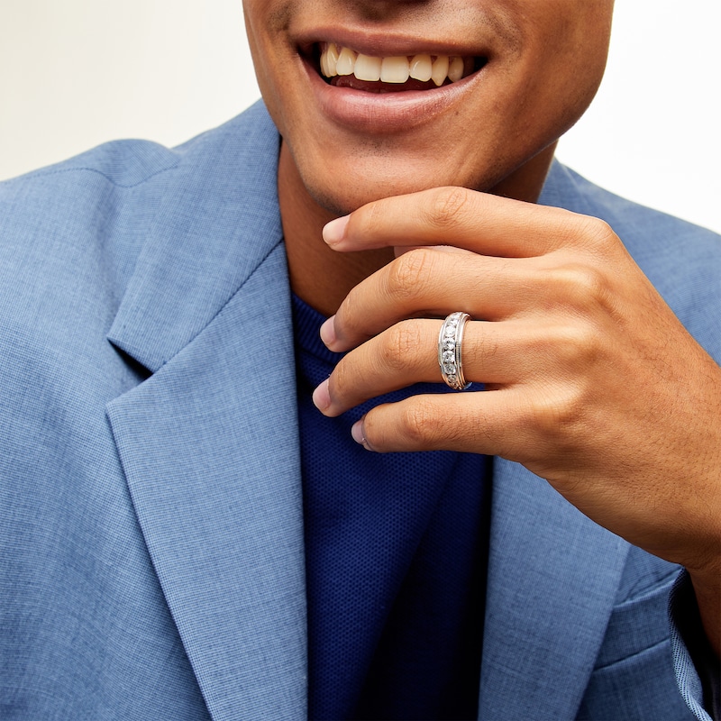 Main Image 2 of 2 CT. T.W. Certified Lab-Grown Diamond Band in 14K White Gold (F/SI2)