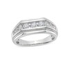 Thumbnail Image 1 of 1 CT. T.W. Certified Lab-Grown Diamond Angled Band in 14K White Gold (F/SI2)