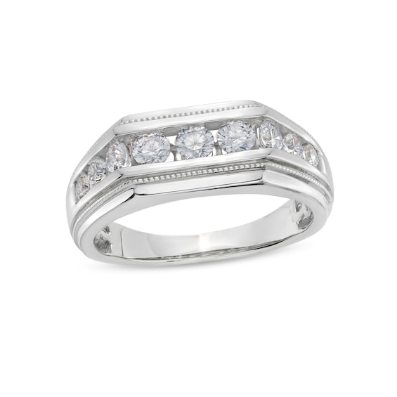 1 CT. T.w. Certified Lab-Grown Diamond Angled Band in 14K White Gold (F/Si2)