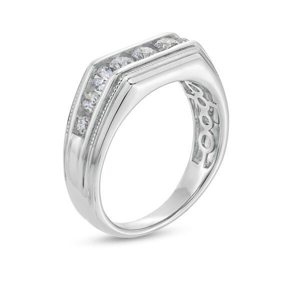 1 CT. T.w. Certified Lab-Grown Diamond Angled Band in 14K White Gold (F/Si2)
