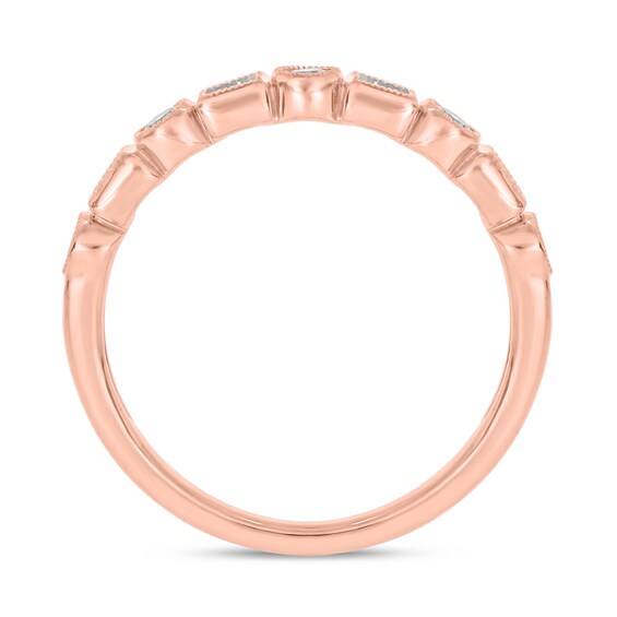 1/4 CT. T.w. Multi-Diamond Stack Ring in 10K Rose Gold
