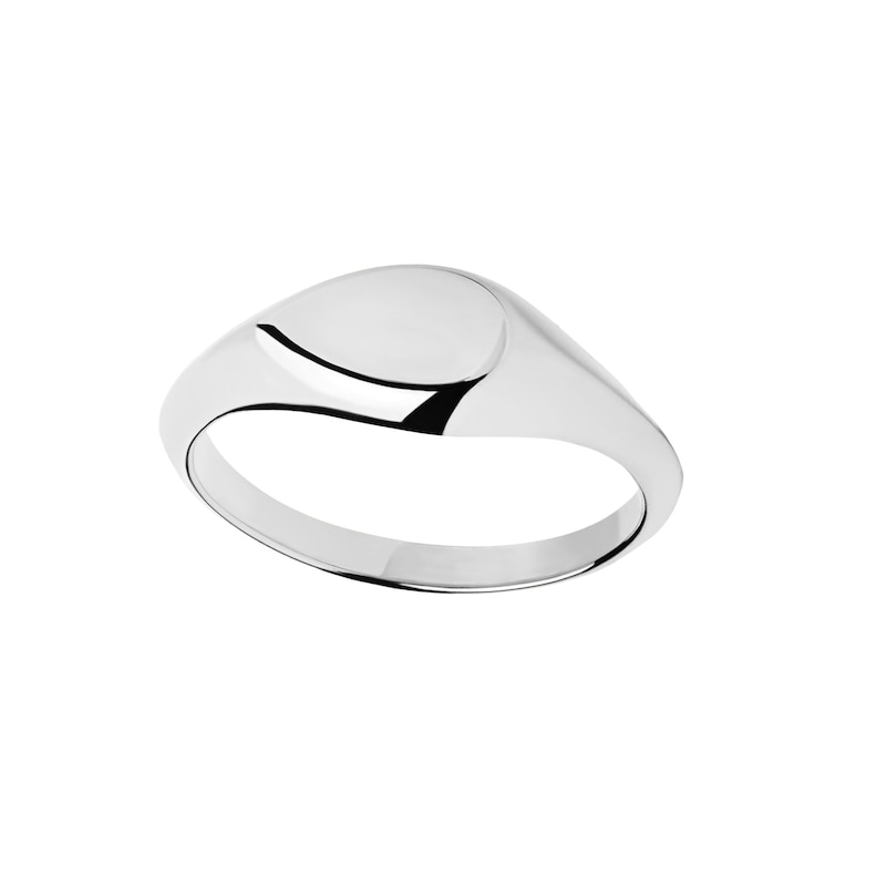 Main Image 1 of PDPAOLA™ at Zales Sideways Teardrop Signet Ring in Sterling Silver