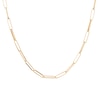 Thumbnail Image 0 of PDPAOLA™ at Zales 0.4mm Paper Clip Chain Necklace in Sterling Silver with 18K Gold Plate - 15.75"