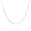 Thumbnail Image 1 of PDPAOLA™ at Zales 0.4mm Paper Clip Chain Necklace in Sterling Silver with 18K Gold Plate - 15.75"