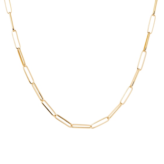 PDPAOLAâ¢ at Zales 0.4mm Paper Clip Chain Necklace in Sterling Silver with 18K Gold Plate - 15.75"