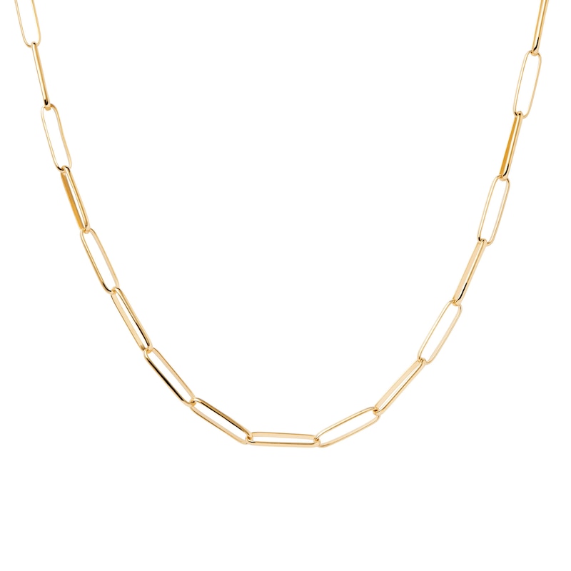 PDPAOLA™ at Zales 0.4mm Paper Clip Chain Necklace in Sterling Silver with 18K Gold Plate - 15.75"