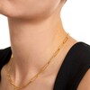 Thumbnail Image 2 of PDPAOLA™ at Zales 0.4mm Paper Clip Chain Necklace in Sterling Silver with 18K Gold Plate - 15.75"
