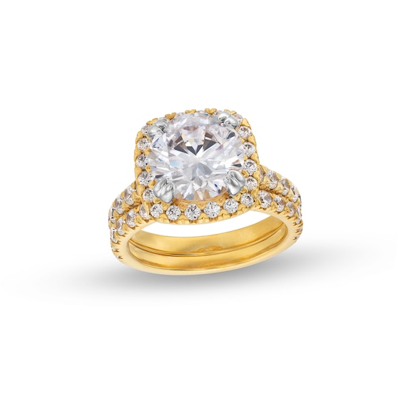5-1/2 CT. T.w. Certified Lab-Grown Diamond Framed Bridal Set in 14K Gold (I/Si2)