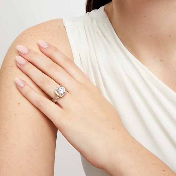 5-1/2 CT. T.w. Certified Lab-Grown Diamond Framed Bridal Set in 14K Gold (I/Si2)