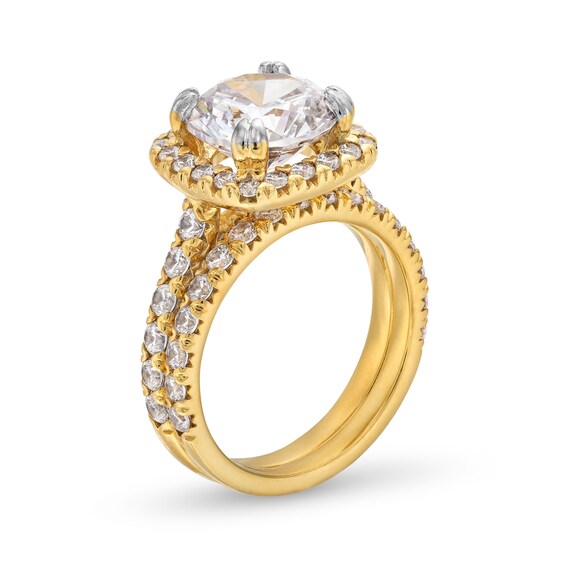 5-1/2 CT. T.w. Certified Lab-Grown Diamond Framed Bridal Set in 14K Gold (I/Si2)