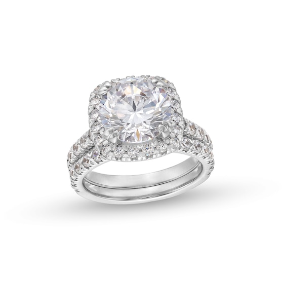 5-1/2 CT. T.w. Certified Lab-Grown Diamond Framed Bridal Set in 14K White Gold (I/Si2)