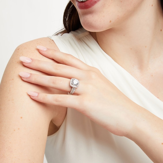 5-1/2 CT. T.w. Certified Lab-Grown Diamond Framed Bridal Set in 14K White Gold (I/Si2)