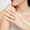 Thumbnail Image 2 of 5-1/4 CT. T.W. Certified Princess-Cut Lab-Grown Diamond Bridal Set in 14K Gold (I/SI2)