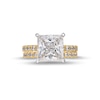 Thumbnail Image 4 of 5-1/4 CT. T.W. Certified Princess-Cut Lab-Grown Diamond Bridal Set in 14K Gold (I/SI2)