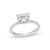 Thumbnail Image 0 of 1-3/4 CT. T.W. Certified Emerald-Cut Lab-Created Diamond East-West Engagement Ring in 14K White Gold (F/SI2)