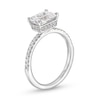 Thumbnail Image 2 of 1-3/4 CT. T.W. Certified Emerald-Cut Lab-Created Diamond East-West Engagement Ring in 14K White Gold (F/SI2)