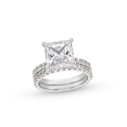 5-1/4 CT. T.W. Certified Princess-Cut Lab-Grown Diamond Bridal Set in 14K White Gold (I/SI2)