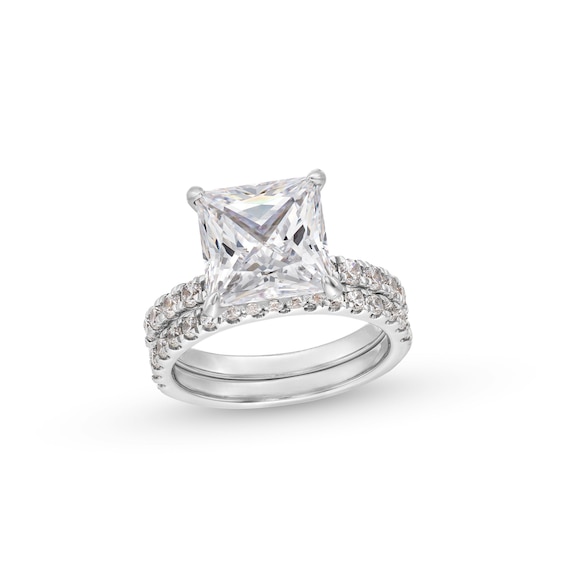5-1/4 CT. T.w. Certified Princess-Cut Lab-Grown Diamond Bridal Set in 14K White Gold (I/Si2)