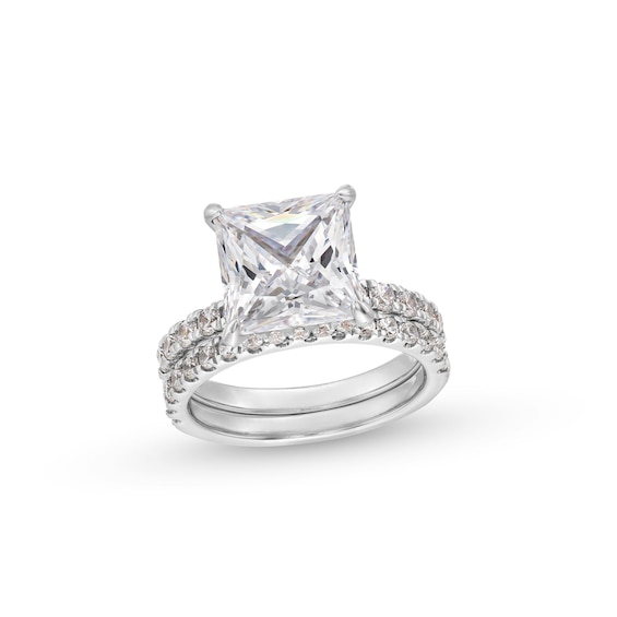 5-1/4 CT. T.w. Certified Princess-Cut Lab-Created Diamond Bridal Set in 14K White Gold (I/Si2)