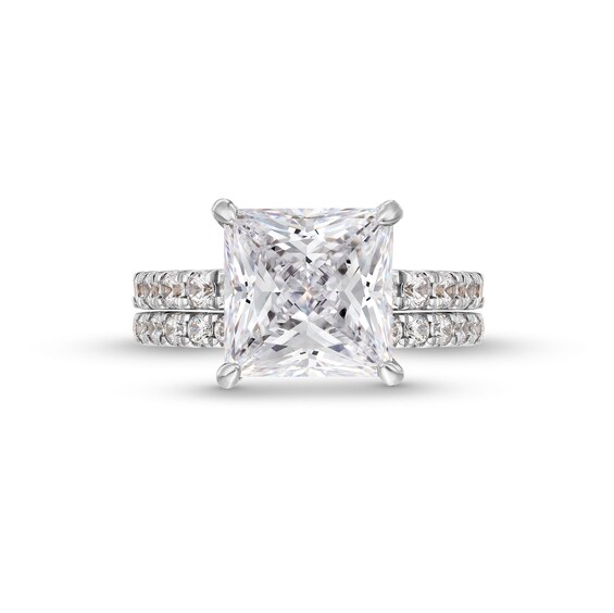 5-1/4 CT. T.w. Certified Princess-Cut Lab-Grown Diamond Bridal Set in 14K White Gold (I/Si2)