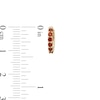 Thumbnail Image 3 of Garnet Huggie Hoop Earrings in 10K Gold