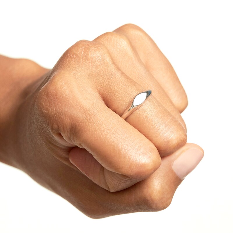 Main Image 2 of PDPAOLA™ at Zales Marquise-Shaped Signet Ring in Sterling Silver