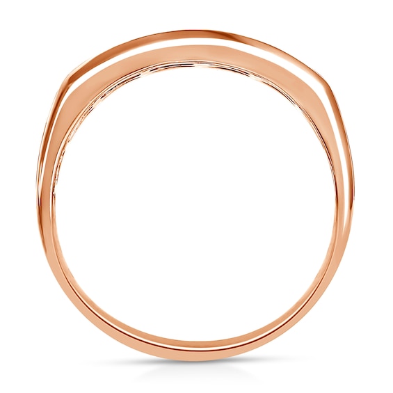 1/2 CT. T.w. Diamond Two-Row Band in 10K Rose Gold