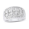 Thumbnail Image 1 of 2 CT. T.W. Diamond Double Row Columns Ring in 10K White Gold