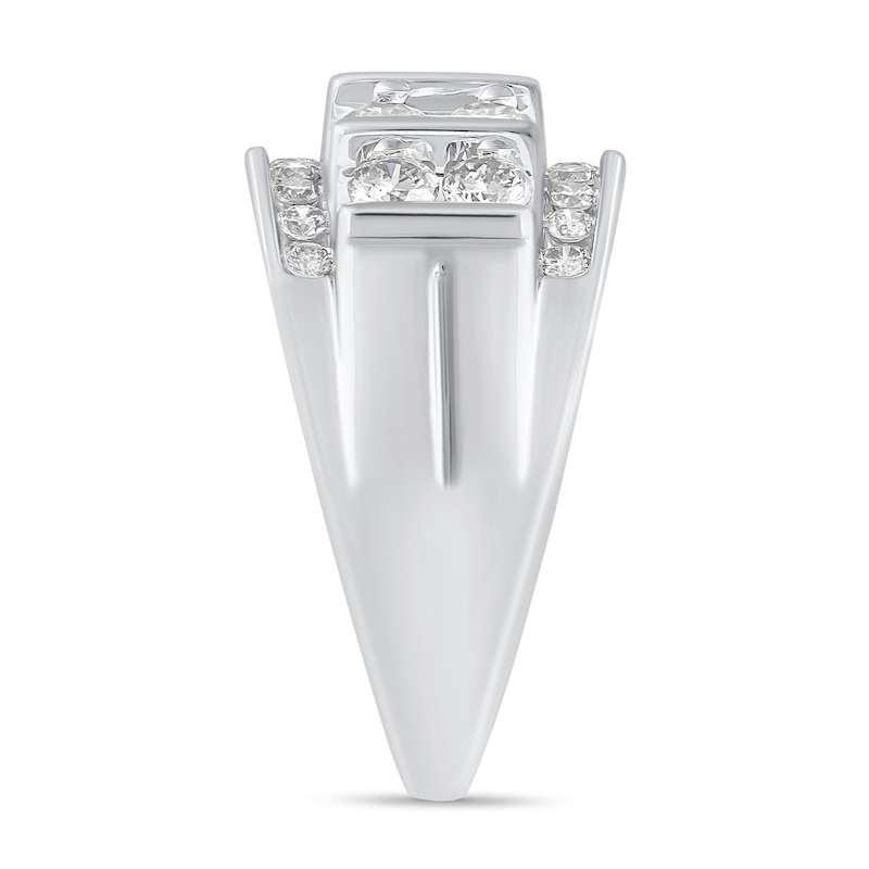Main Image 2 of 2 CT. T.W. Diamond Double Row Columns Ring in 10K White Gold
