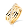 Thumbnail Image 3 of PDPAOLA™ at Zales Cubic Zirconia Multi-Row Crossover Ring in Sterling Silver with 18K Gold Plate