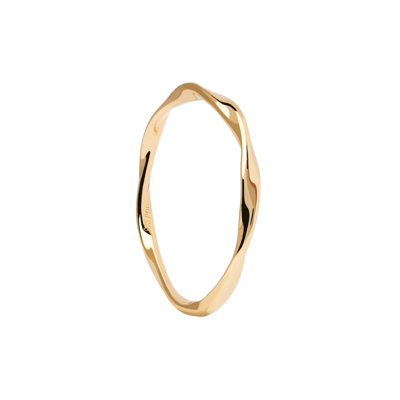 Main Image 1 of PDPAOLA™ at Zales Twist Ring in Sterling Silver with 18K Gold Plate