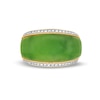Thumbnail Image 4 of Jade and 1/5 CT. T.W. Diamond Edge Band in 10K Gold