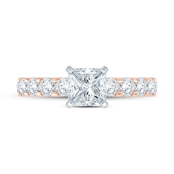 2 CT. T.w. Princess-Cut Diamond Engagement Ring in 14K Rose Gold (I/I2)