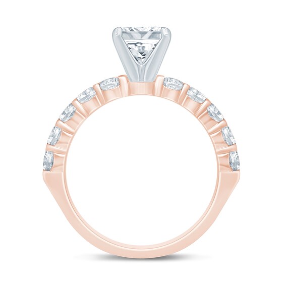 2 CT. T.w. Princess-Cut Diamond Engagement Ring in 14K Rose Gold (I/I2)