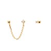 Thumbnail Image 1 of PDPAOLA™ at Zales Cubic Zirconia and Ball Duo Mismatch Drop and Stud Earrings in Sterling Silver with 18K Gold Plate