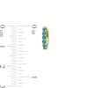 Thumbnail Image 3 of Lab-Created Emerald Huggie Hoop Earrings in 10K Gold