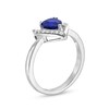 Thumbnail Image 2 of Heart-Shaped Lab-Created Blue and White Sapphire Pendant, Ring and Earrings Set in Sterling Silver