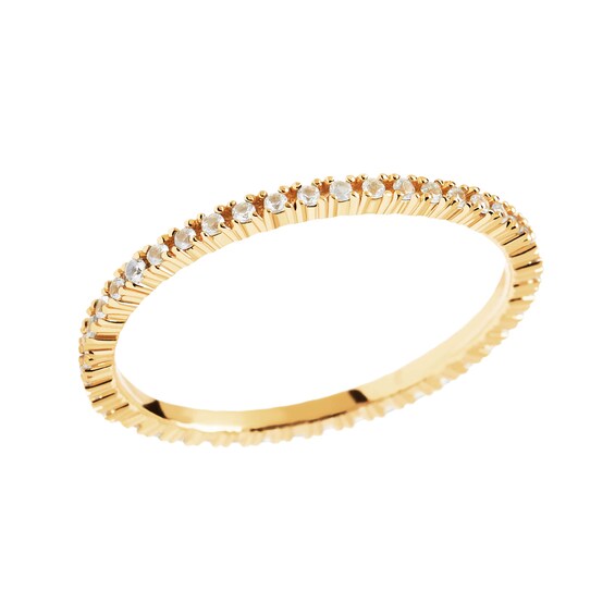 PDPAOLAâ¢ at Zales Cubic Zirconia Eternity Band Sterling Silver with 18K Gold Plate