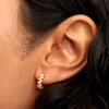 Thumbnail Image 2 of PDPAOLA™ at Zales Cubic Zirconia Zig-Zag Open Hoop Earrings in Sterling Silver with 18K Gold Plate