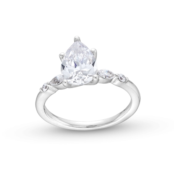 2-1/8 CT. T.w. Certified Pear-Shaped Lab-Grown Diamond Engagement Ring in 14K White Gold (F/Vs2)