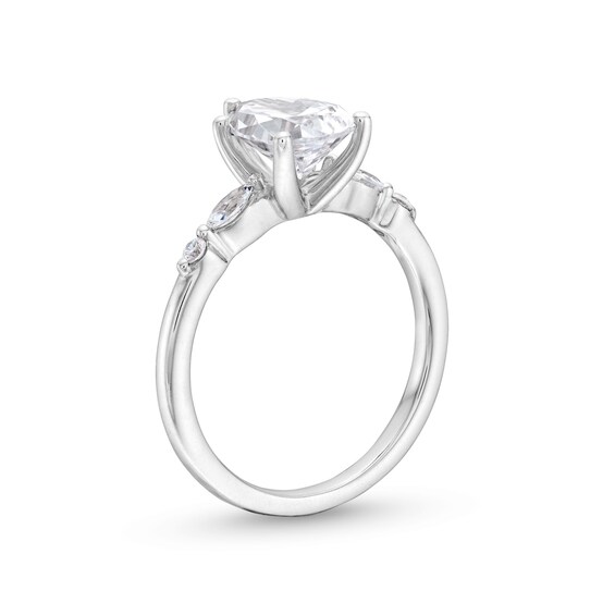 2-1/8 CT. T.w. Certified Pear-Shaped Lab-Grown Diamond Engagement Ring in 14K White Gold (F/Vs2)