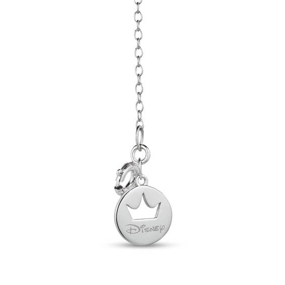 Enchanted Disney Belle 1/4 CT. T.w. Diamond Rose Chevron Necklace in Sterling Silver and 10K Rose Gold