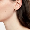 Thumbnail Image 2 of Peridot Huggie Hoop Earrings in 10K Gold