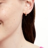 Thumbnail Image 2 of Citrine Huggie Hoop Earrings in 10K Gold