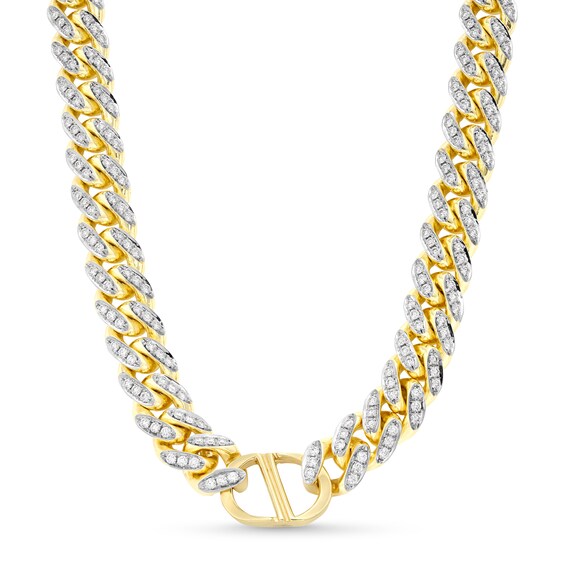 Zales x Alessi Domenico 12-3/4 CT. T.w. Diamond Miami Cuban Chain Necklace in 18K Gold - 22"