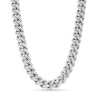 Thumbnail Image 1 of Zales x Alessi Domenico 11-1/2 CT. T.W. Diamond Miami Cuban Chain Necklace in 18K White Gold - 24"