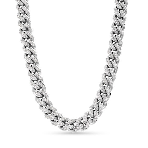 Zales x Alessi Domenico -/ CT. T.w. Diamond Miami Cuban Chain Necklace in 18K Gold