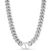 Thumbnail Image 2 of Zales x Alessi Domenico 11-1/2 CT. T.W. Diamond Miami Cuban Chain Necklace in 18K White Gold - 24"
