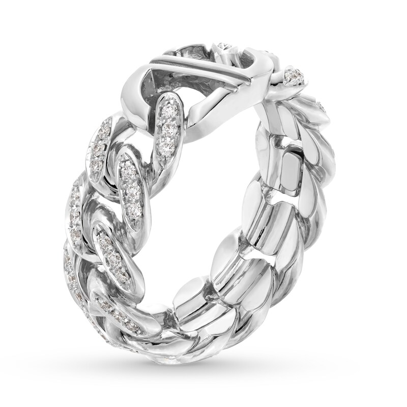 Zales x Alessi Domenico 1/3 CT. T.W. Diamond Miami Cuban Chain Ring in